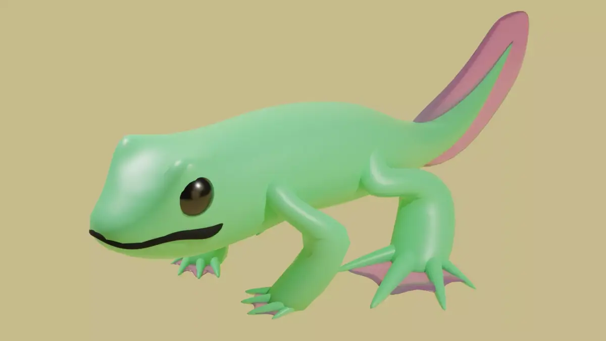 Cute Frog lv2 3D model