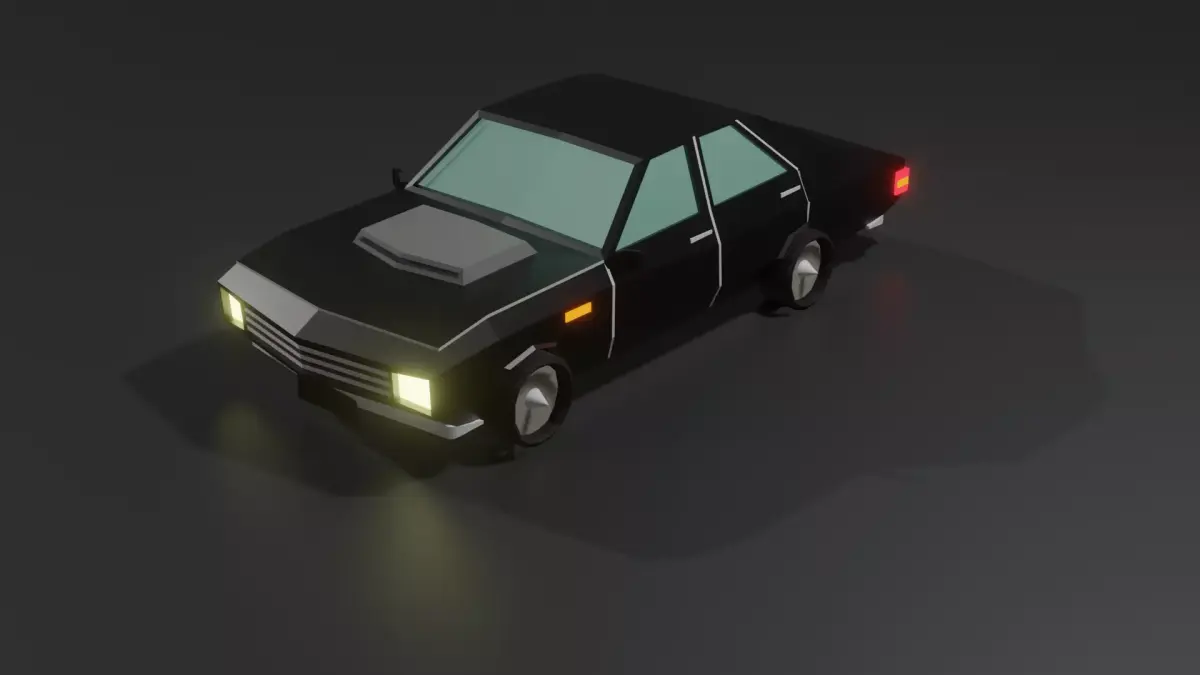 Mark 2 car  Free low-poly 3D model