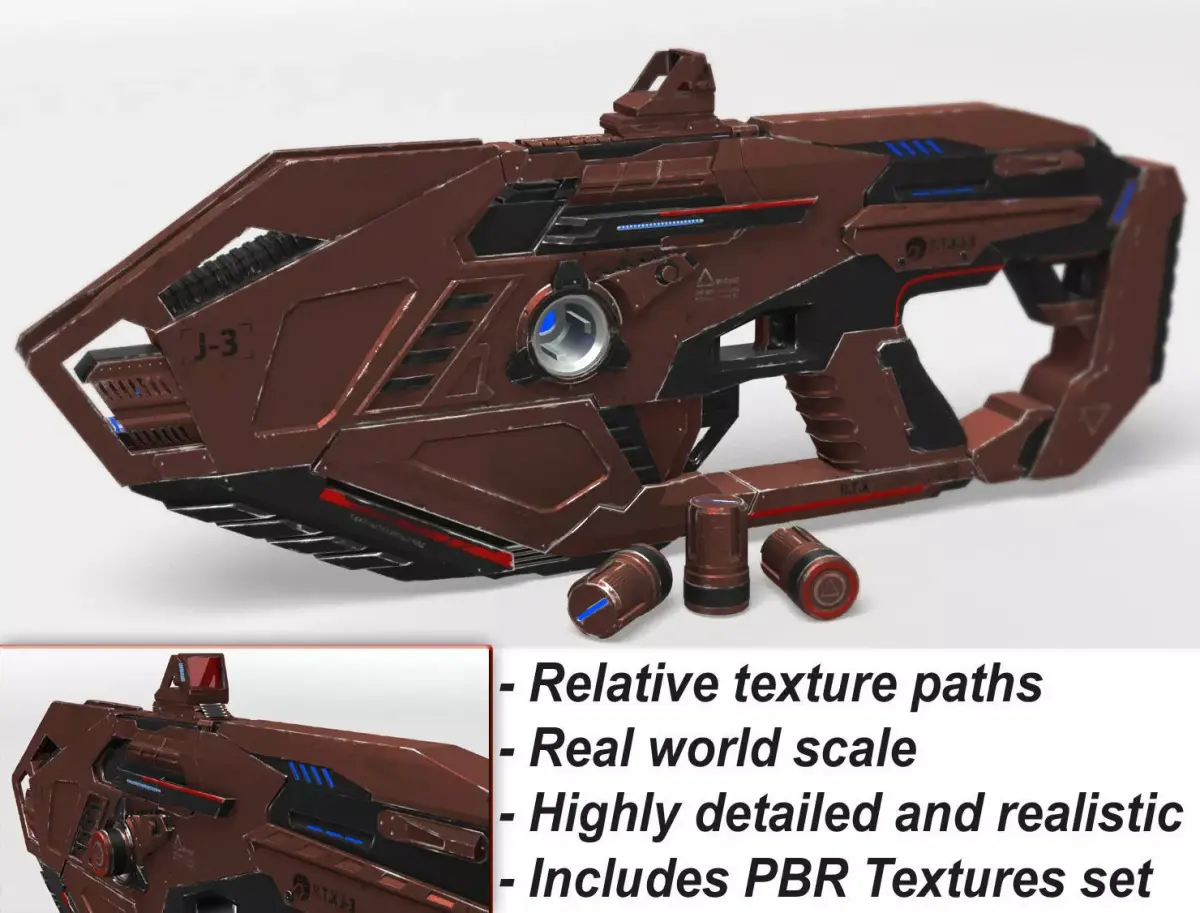 Plasma Rifle RTX J3 3D model