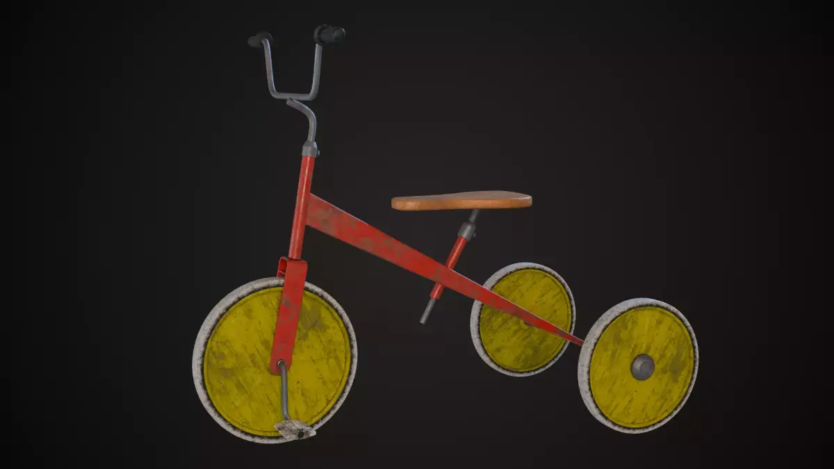 Vintage Tricycle for Children 3D model