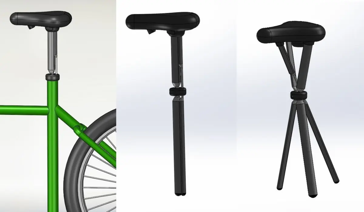 Transformable bicycle seat Free 3D model