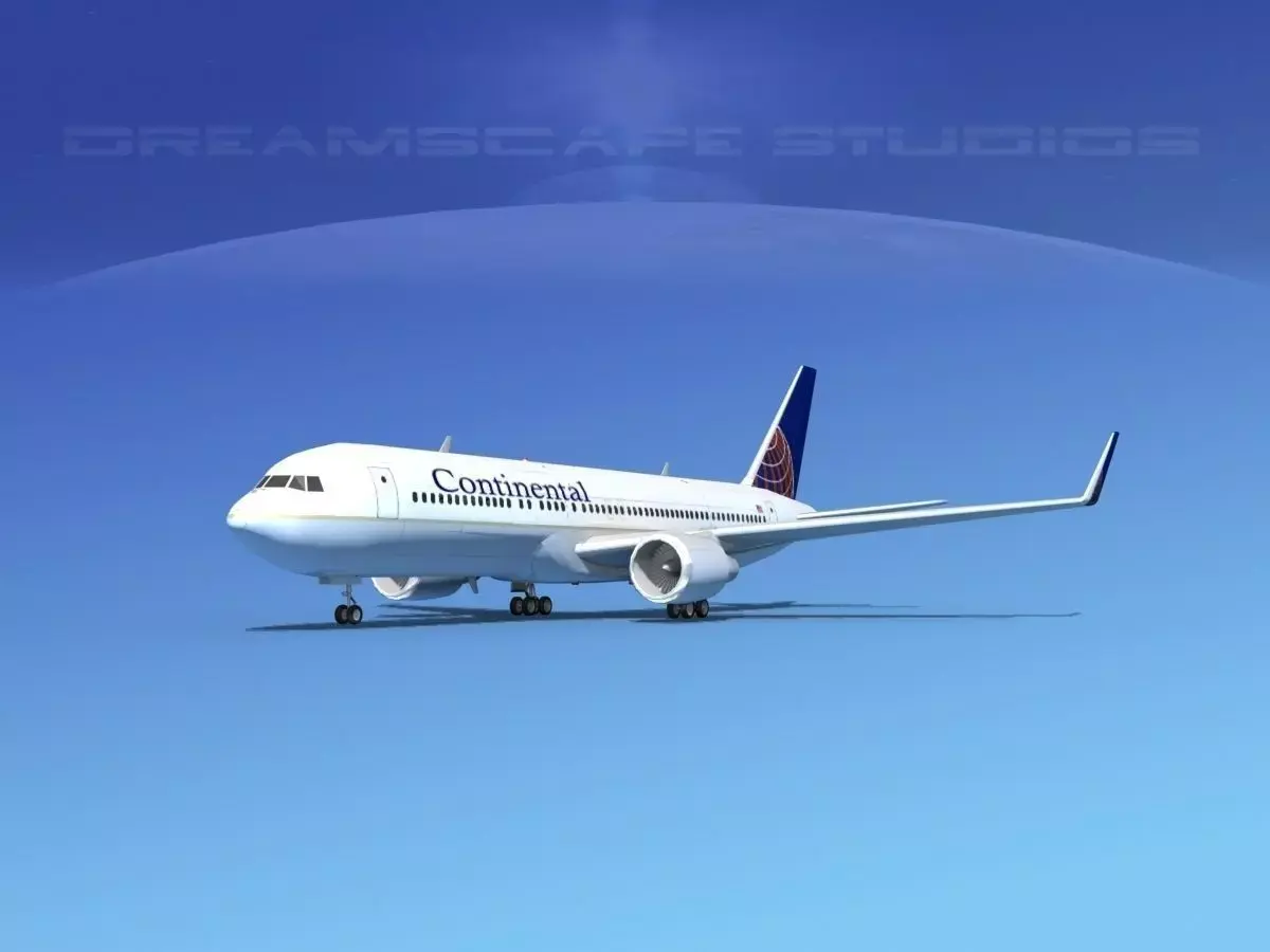 Boeing 767-300 Continental 3D model