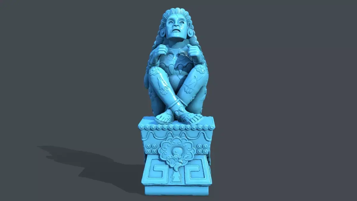 Statue Aztec Xochipilli 3D print model