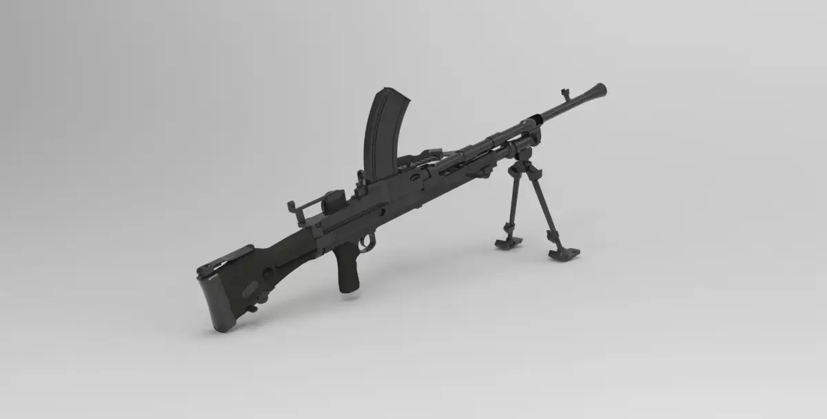 Bren Mk1 light machine gun 3D model