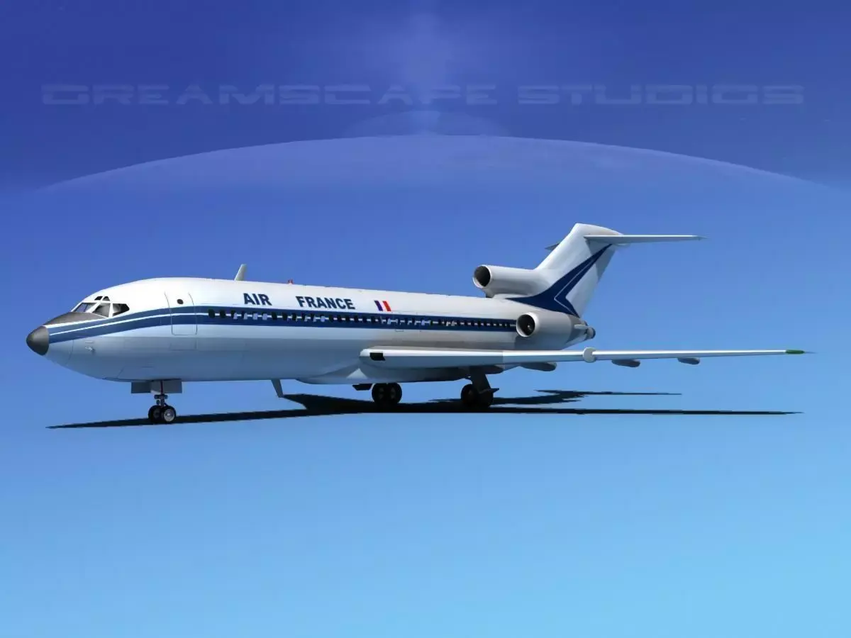 Boeing 727-100 Air France 3D model