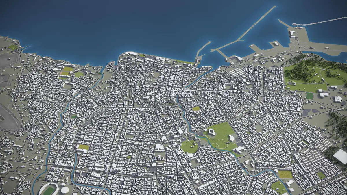 Jeju - island and city 3D model