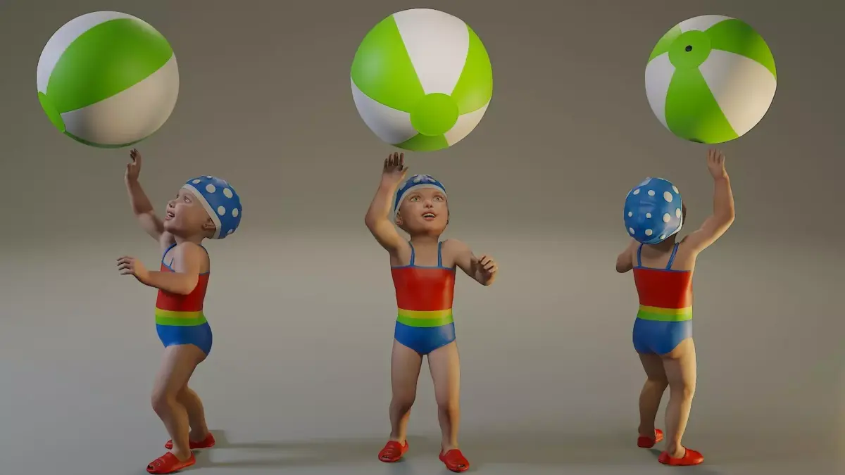 SwwimmingPool Child Female ACC0203004 Low-poly 3D model