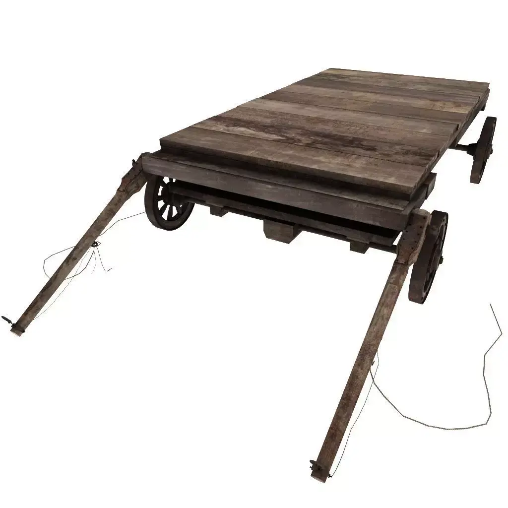 Cart reclaimed wood 3D model