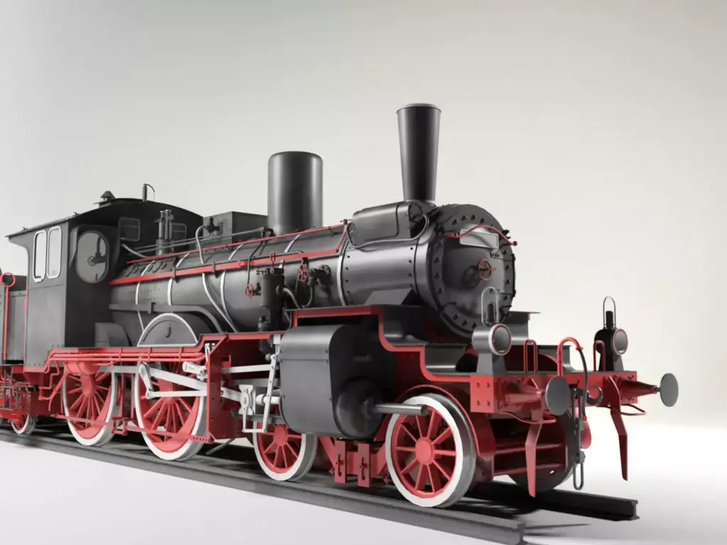 Prussian P4 BR36 Steam Locomotive 3D model
