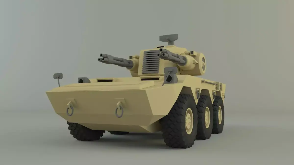 anti aircraft tank 3D model