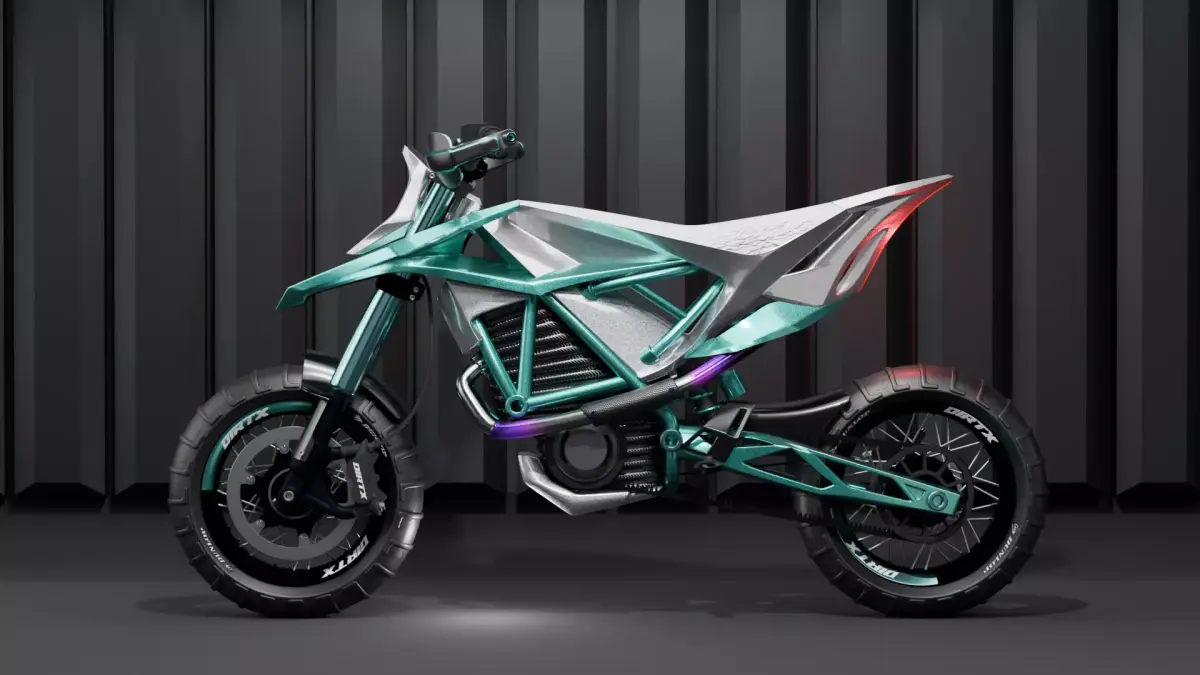 Futuristic Electric Dirt Bike 3D model