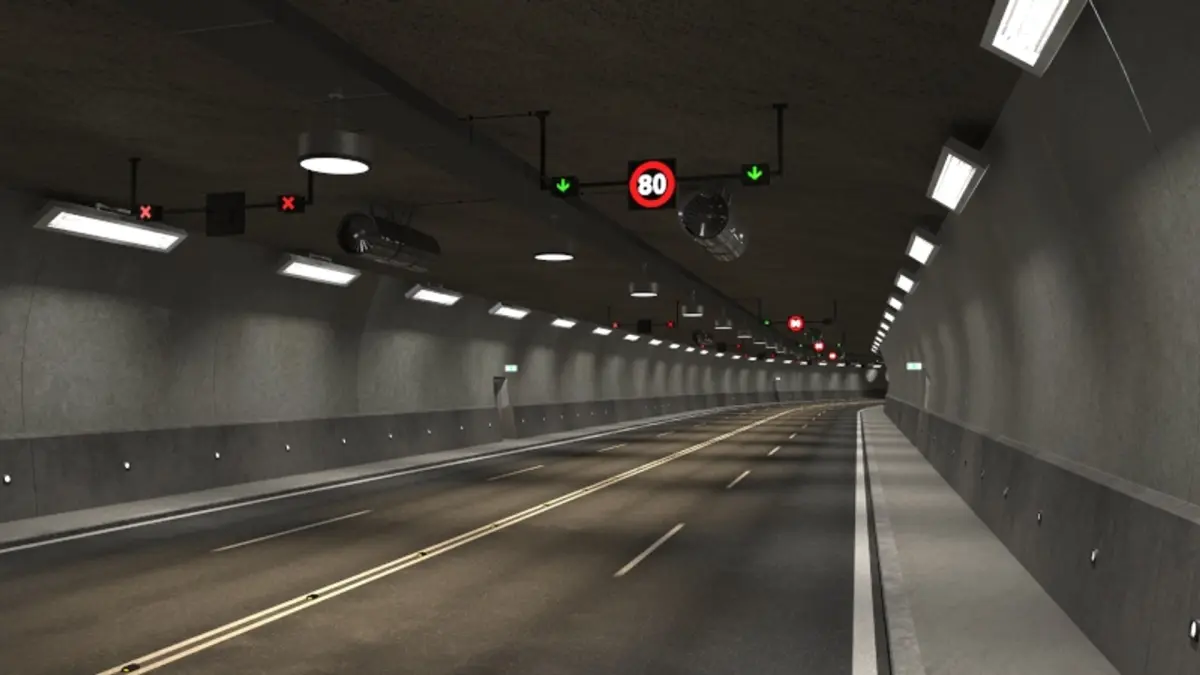 Tileable road tunnel 01 3D model purchase