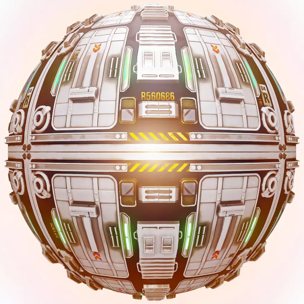 PBR Seamless Sci-Fi Texture 23 Low-poly 3D model