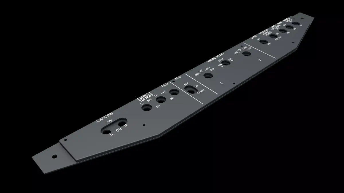 BOEING 737 OVERHEAD - LIGHTS PANEL 3D print model