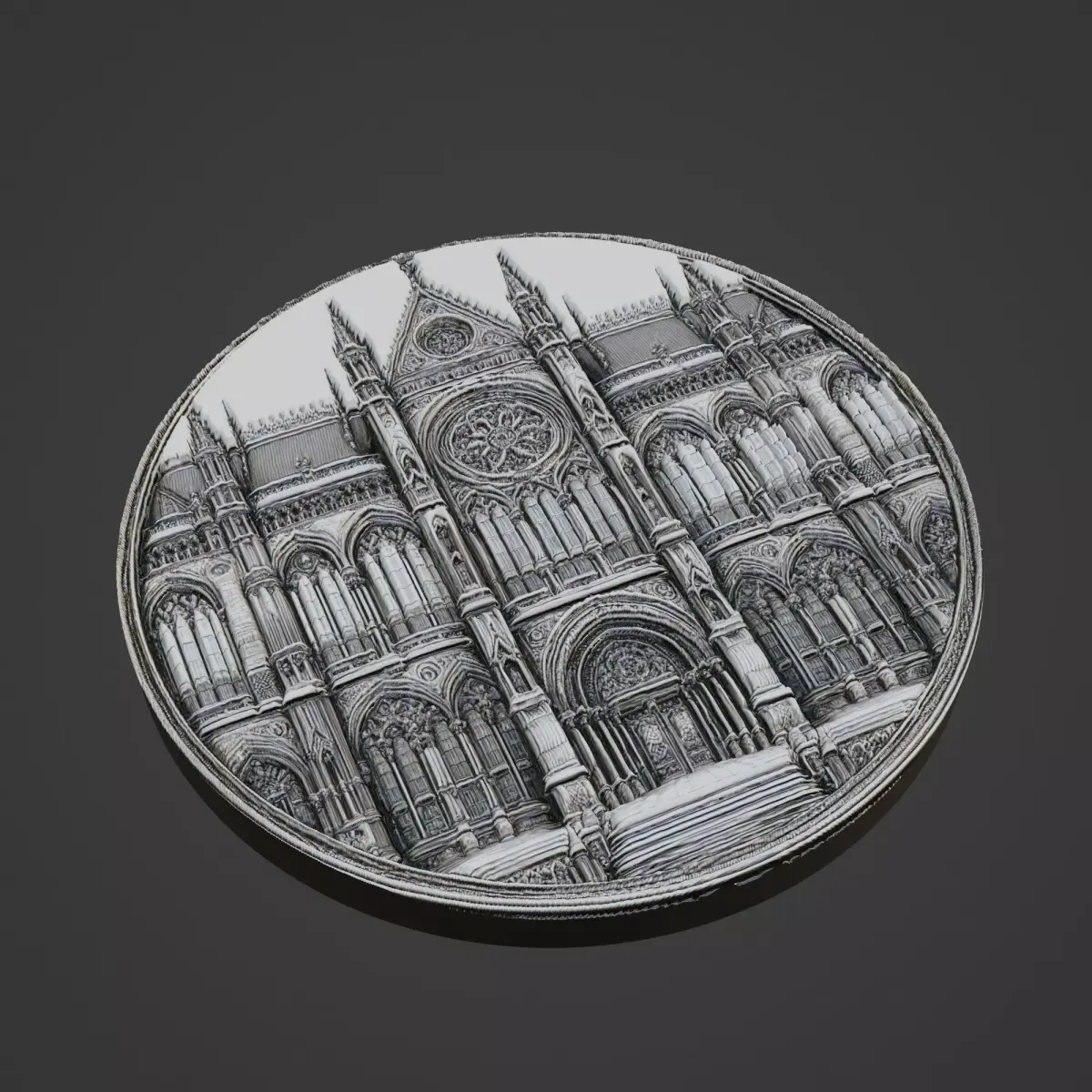 Building House Pendant Medallion 3D print model 24