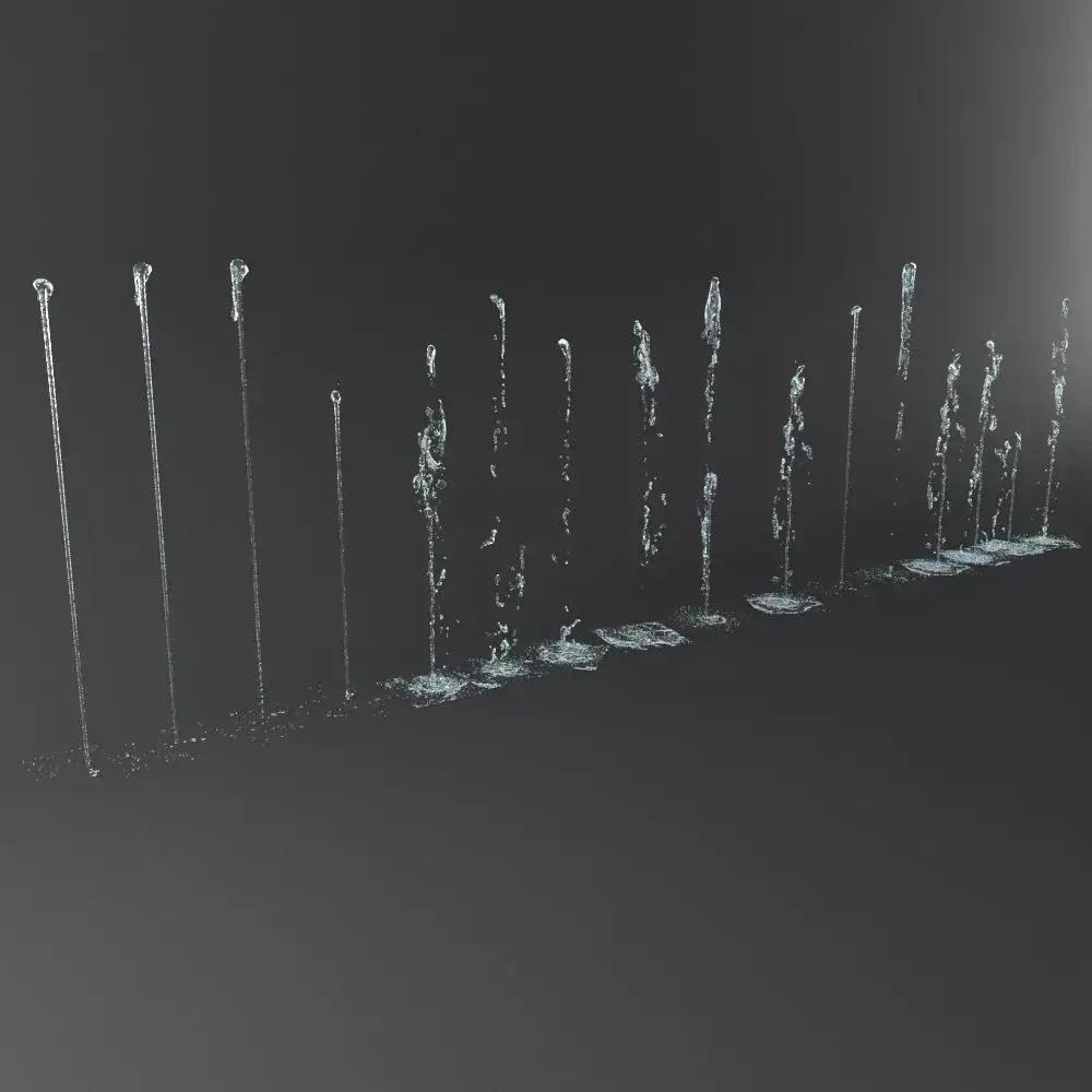 Water Jet Exterior Fountains Pack 3D model