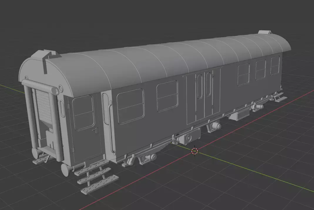 H0 1-87 scale Umbauwagen BD3yg 2nd class with luggage room 3D print model