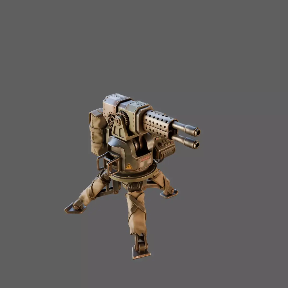 Wasteland Logistics Hazmat Crate PBR 3D Model Game Ready 3D model