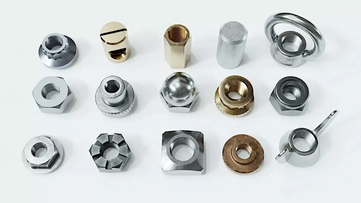 Collection of 15 nuts 3D model