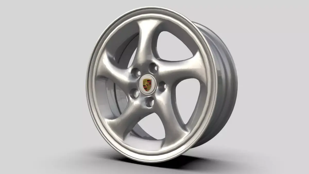 996 Turbo OEM Wheels Low-poly 3D model