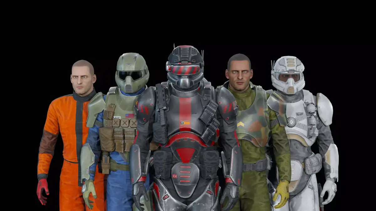 Sci-fi Military Low-poly 3D model