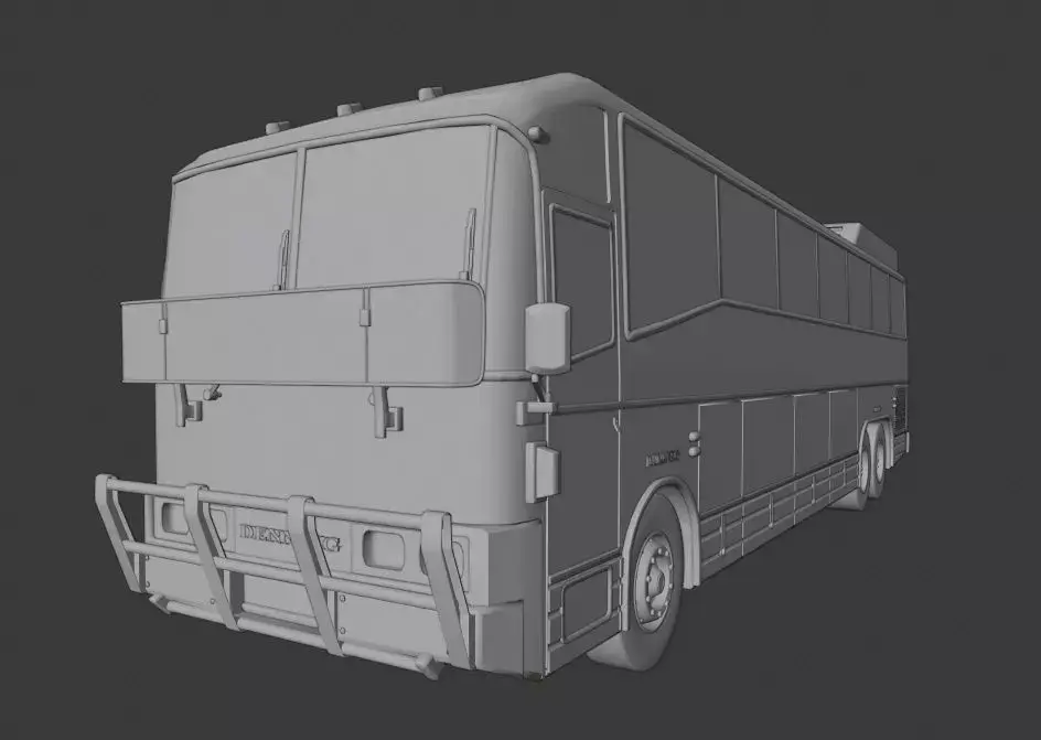 Denning Landseer Bus Low-poly 3D model