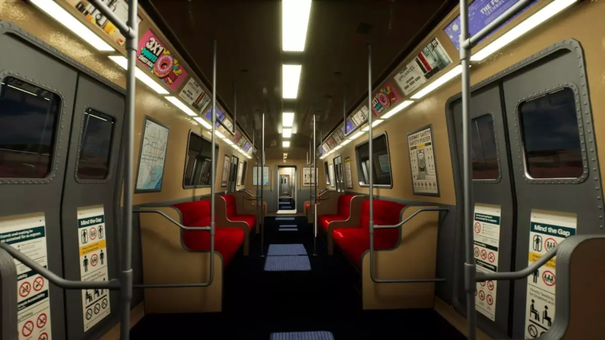 Realistic Subway Train  Game Ready Asset Low-poly 3D model
