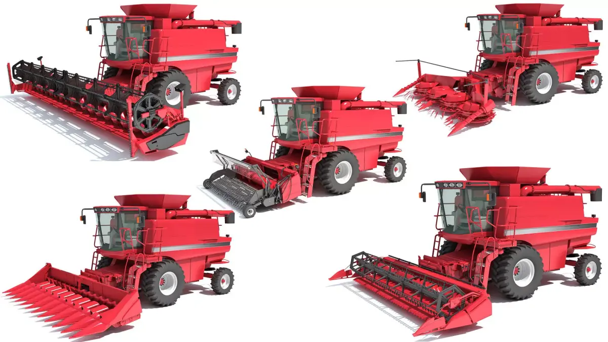 Combine Harvester 3D Models 3D Model Pack