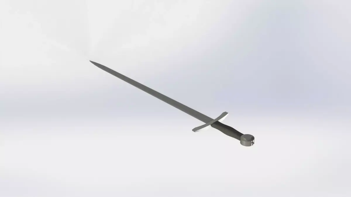 WG 7002 - 15th century sword Low-poly 3D model