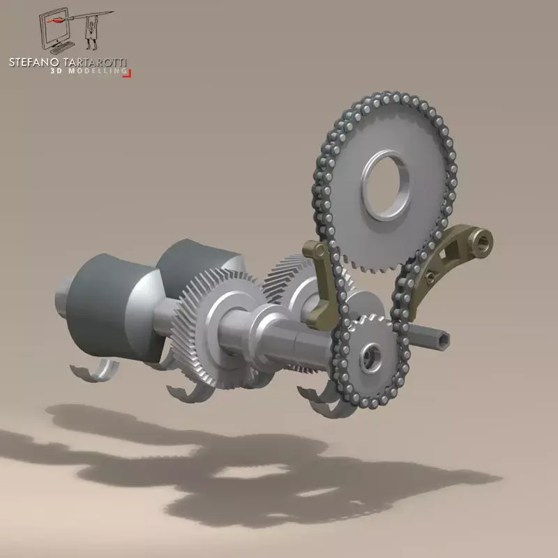 driveshaft gear and sprocket assembly 3D model