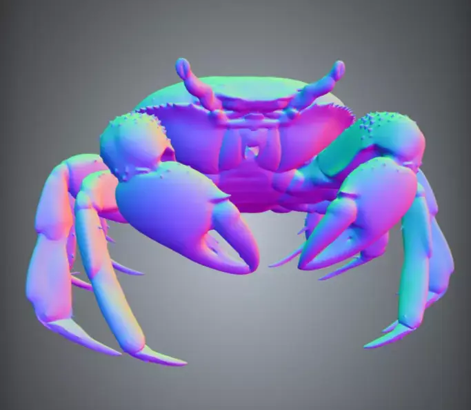 Crab 4 Free low-poly 3D model
