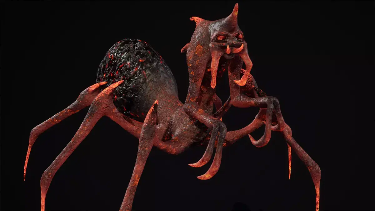 Hell arachnid low-poly game engine ready 3D model Low-poly 3D model