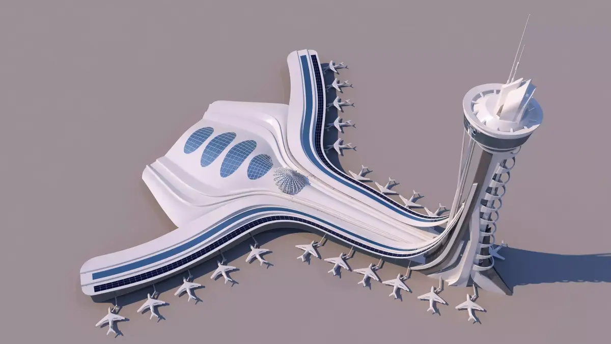 0198 - Airport Building 3D model