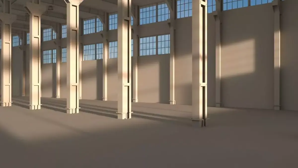 Factory warehouse Low-poly 3D model purchase