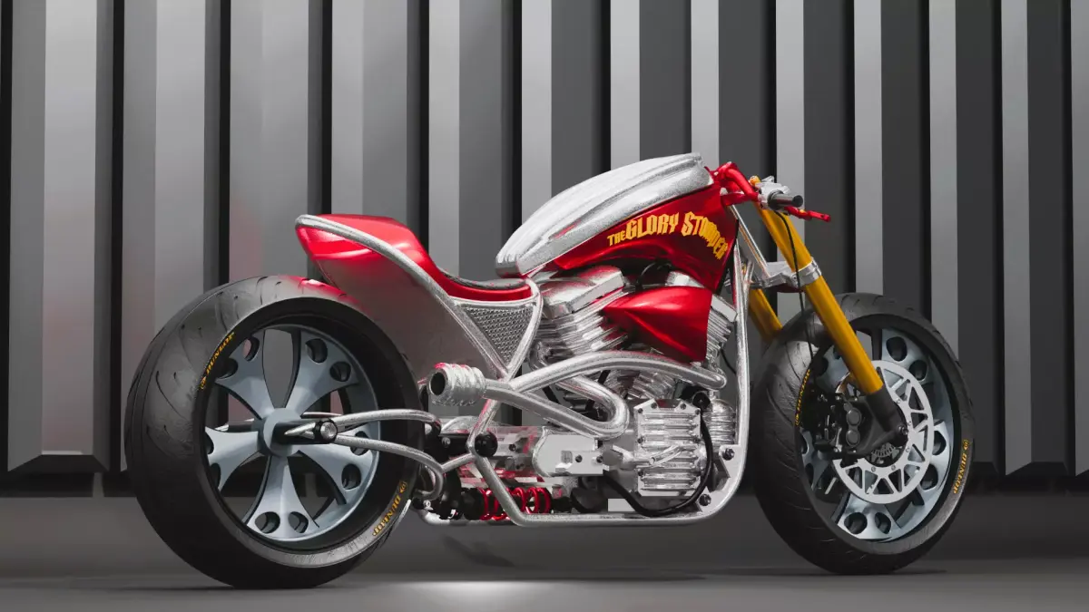 Custom Chopper Motorcycle 3D model purchase