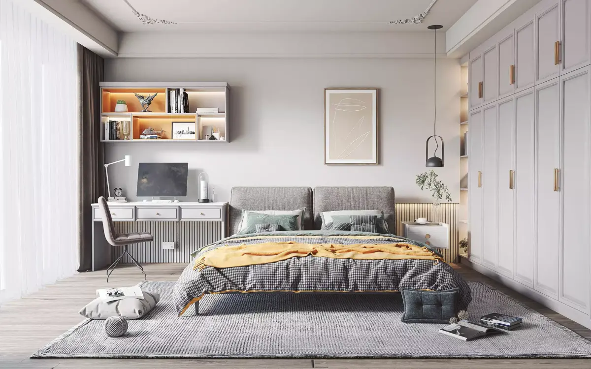 Cozy Bedroom Interior Scene  3D model purchase