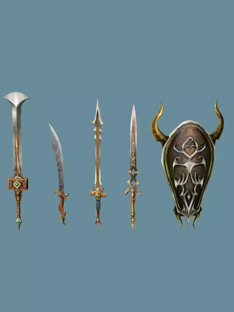 Medieval Polearms Weapon Pack 05 Low-poly 3D Model Low-poly 3D model
