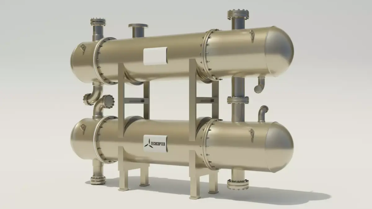 Shell and Tube Heat Exchanger 3D 3D model