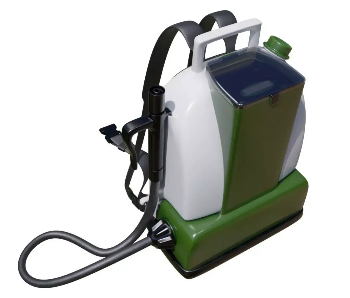 Atomizer and spray for cleaning and disinfecting 3D model