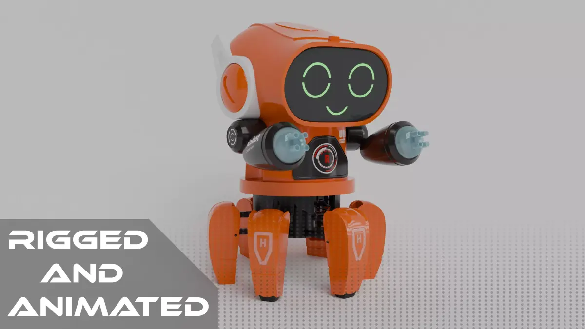 Toyshine Bot Robot warmachine Low-poly 3D model