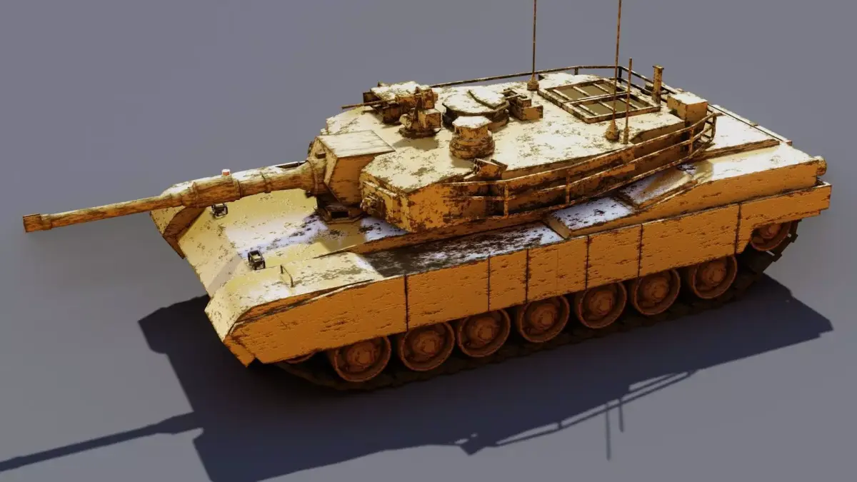 tank for games Low-poly 3D model