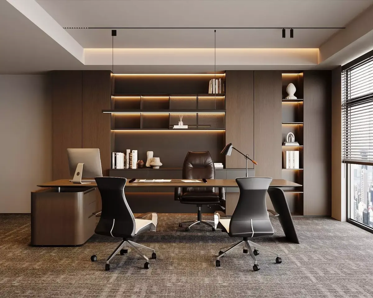 Modern Light-Luxury Executive Office 3D model