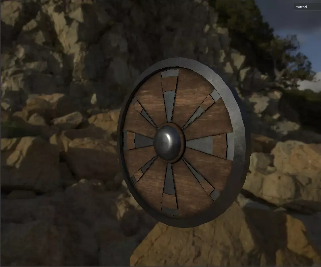 Nordic round Shield Free low-poly 3D model