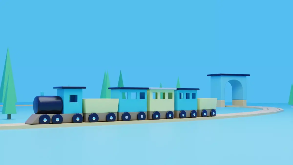 train Free low-poly 3D model