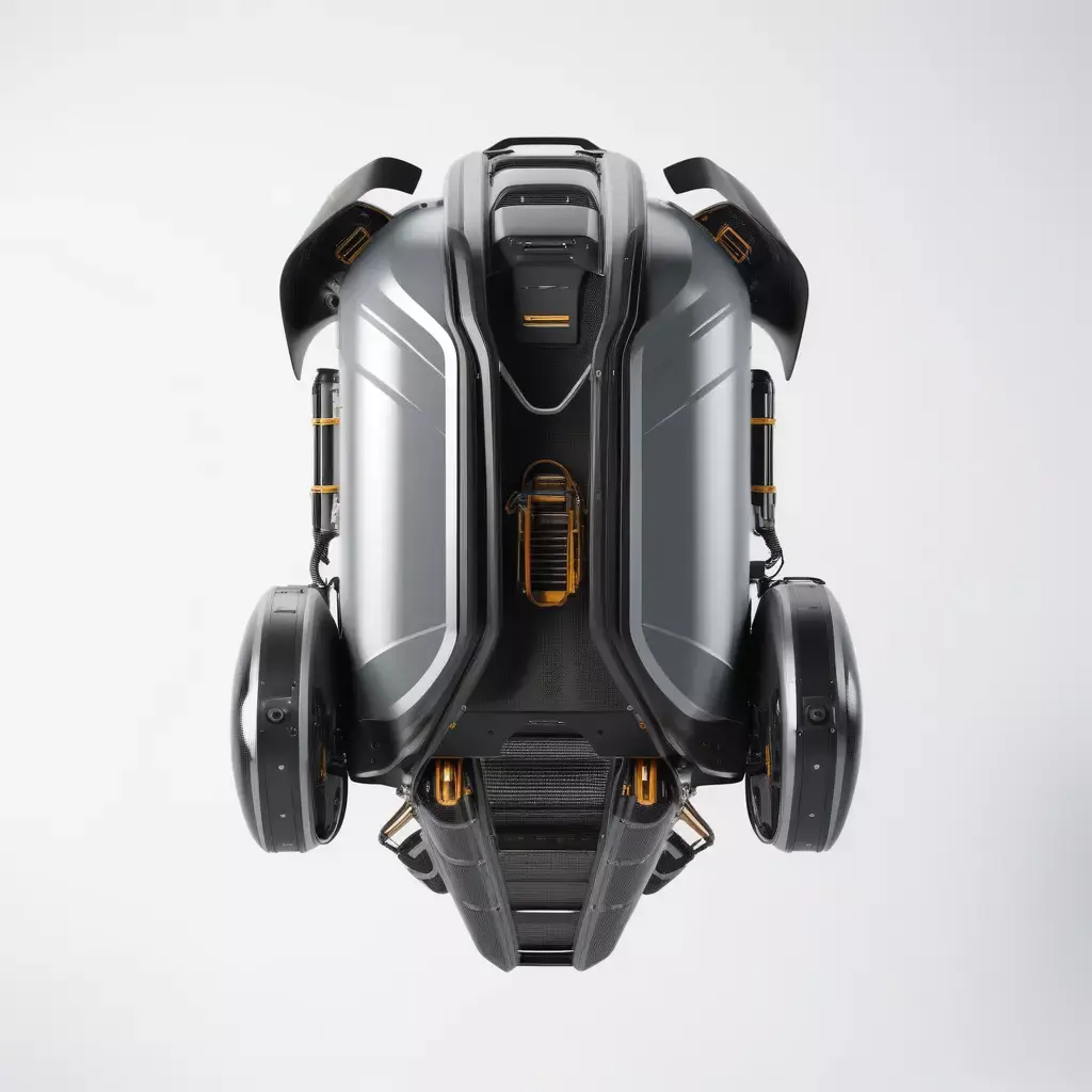 Futuristic Jetpack with Thrusters 3D model