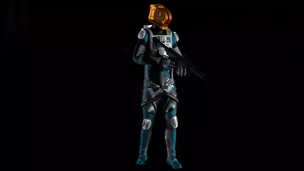 Robot Soldier - Assault Soldier Low-poly 3D model 14
