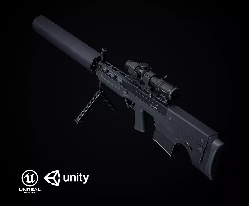 VKS Vykhlop PBR Low-poly 3D model