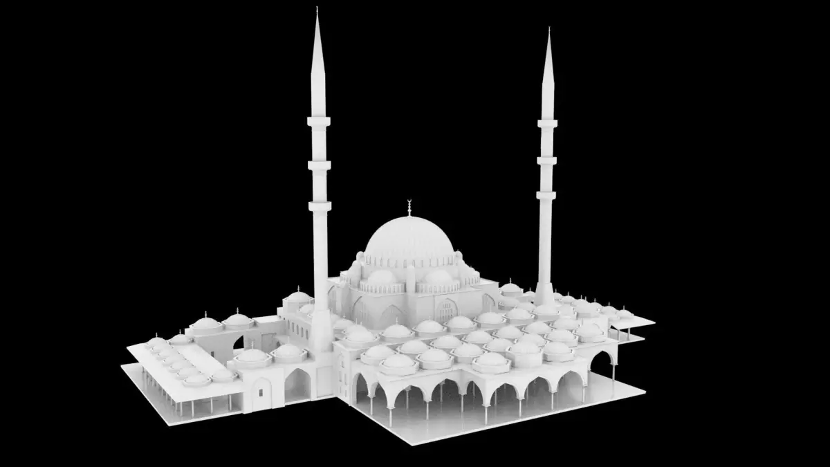 Sharjah Mosque  3D model