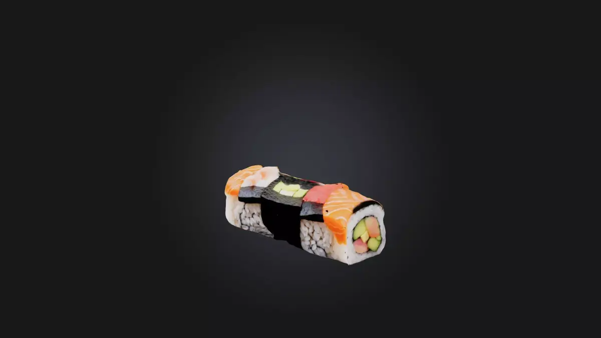 Sushi Roll Model Low-poly 3D model