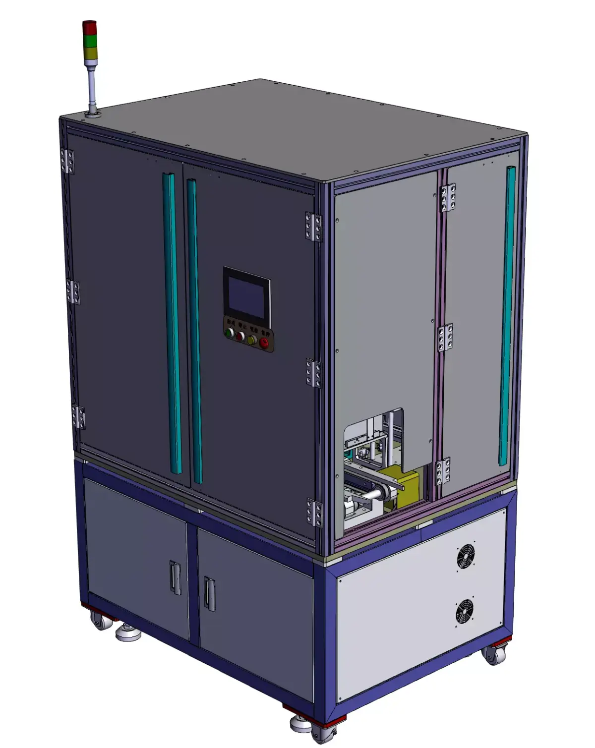 Online double-station PCB board screw machine 3D model